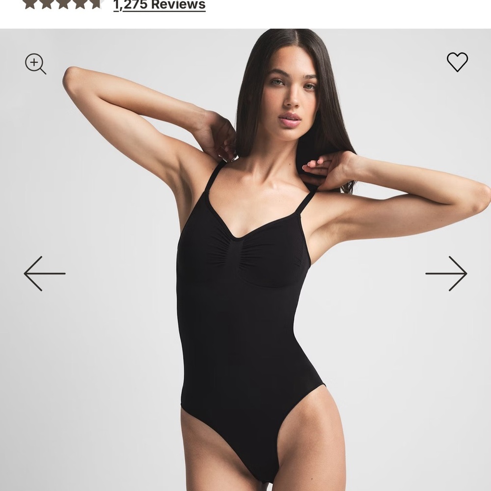 SKIMS Seamless Sculpt Brief Bodysuit Size L Onyx
